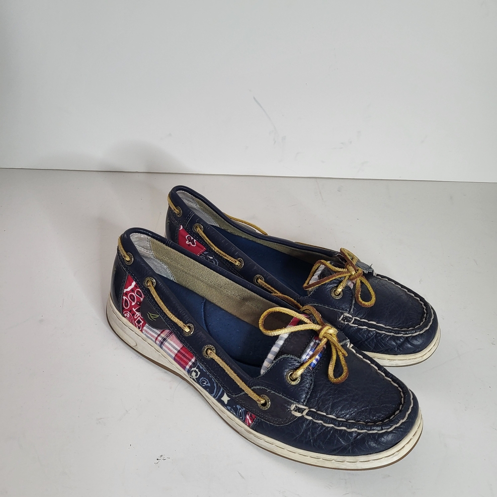 New Sperry Navy Flats with Tan Laces - 9
